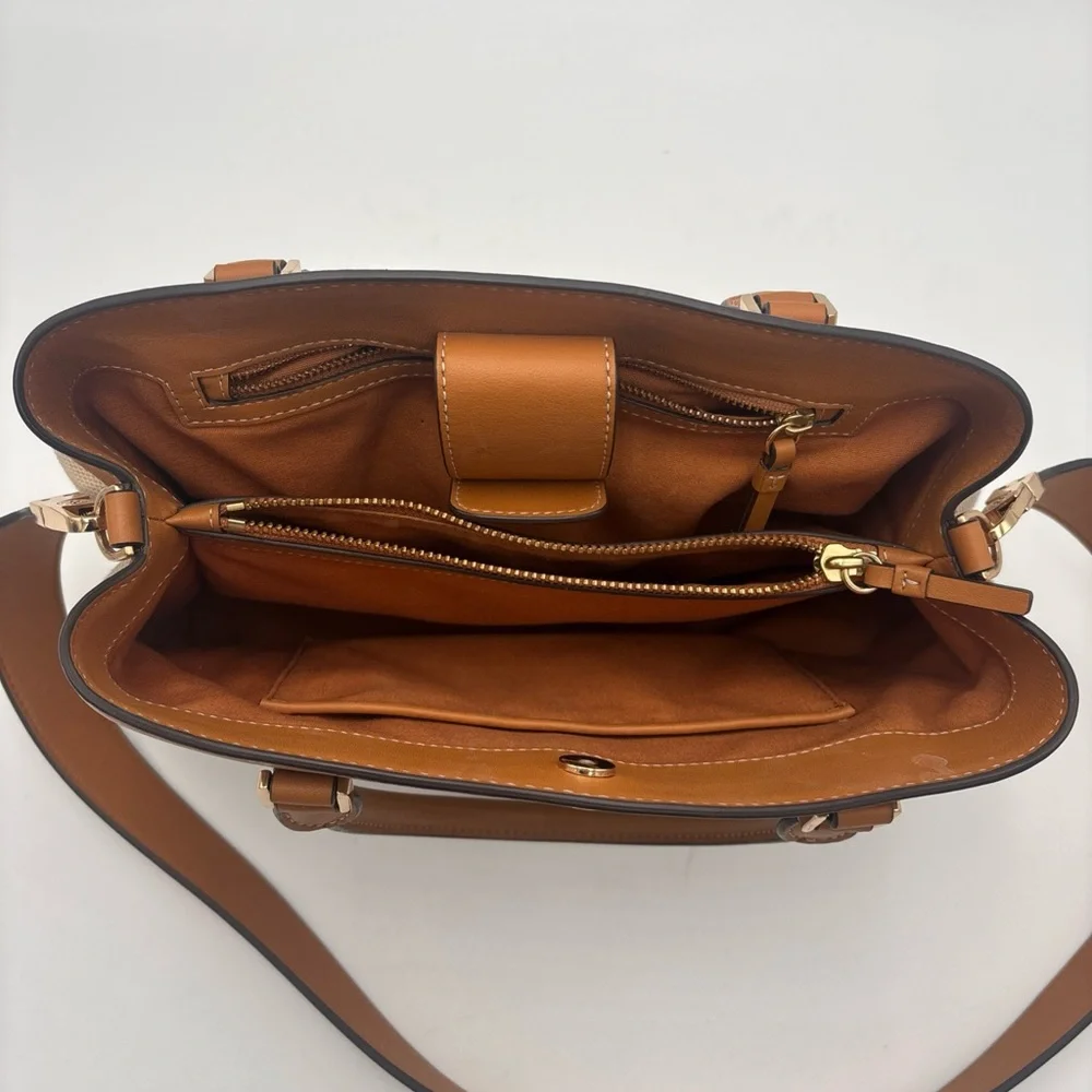 Tory Burch Brown and Cream Shoulder‎ Bag